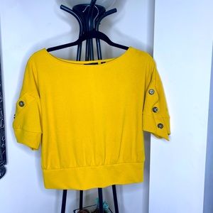 Mustard New York & Company Business Casual Top